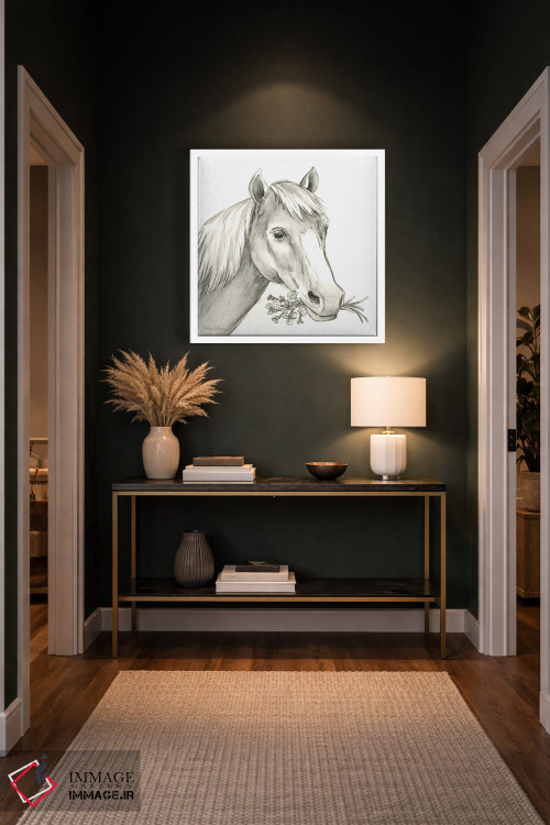 تابلو مدرن مزرعه آبرنگی III - اسب اثر کلسی ویلسون - D3W