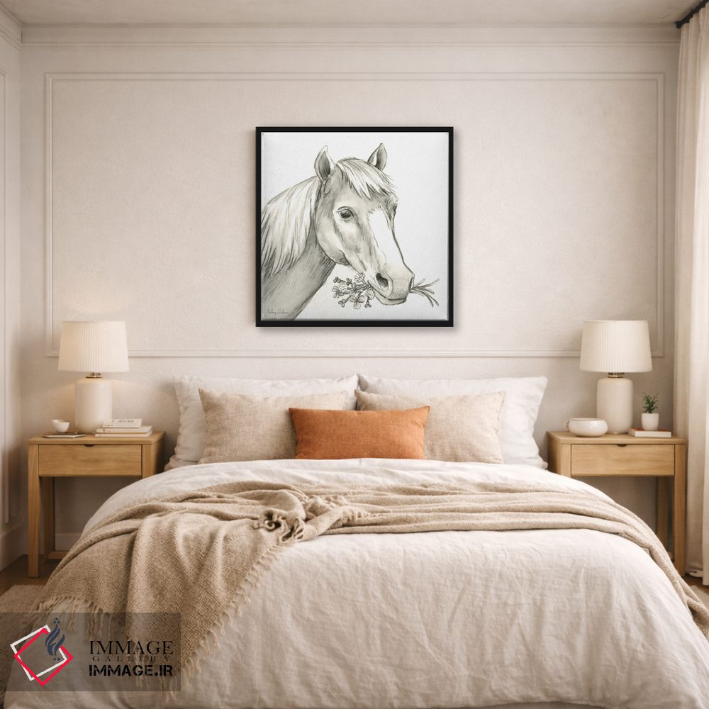 تابلو مدرن مزرعه آبرنگی III - اسب اثر کلسی ویلسون - D6B