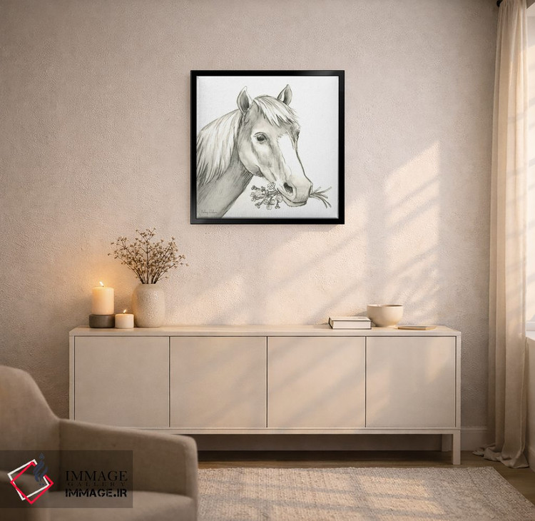 تابلو مدرن مزرعه آبرنگی III - اسب اثر کلسی ویلسون - D5B
