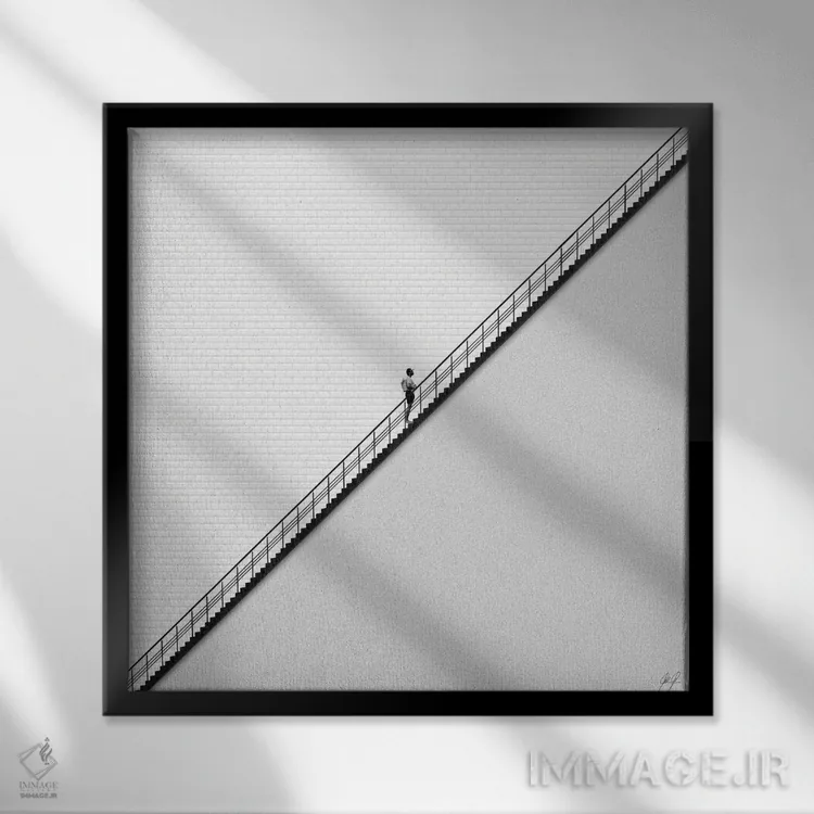 تابلو مینیمال بدون زحمت، شیرینی نیست اثر کاترین فدرر - نمای قابدار مشکی