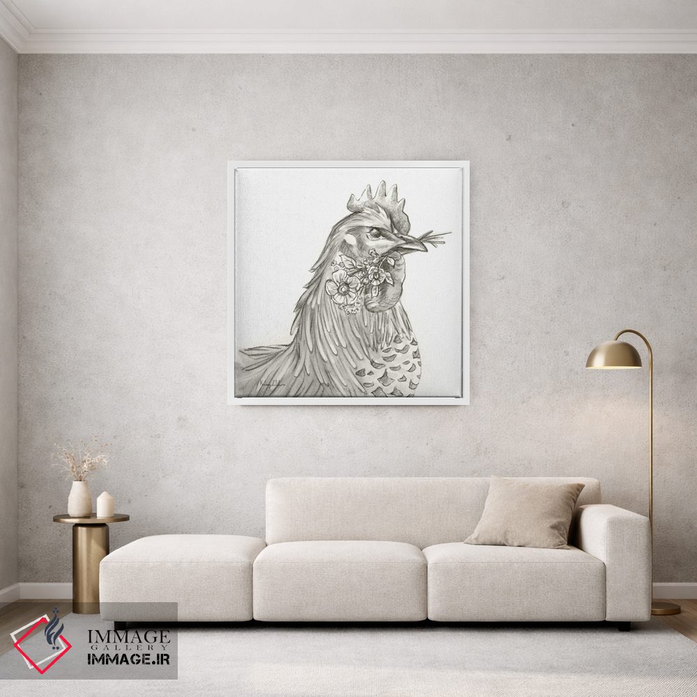 تابلو مدرن مزرعه آبرنگی VI - خروس اثر کلسی ویلسون - D1W