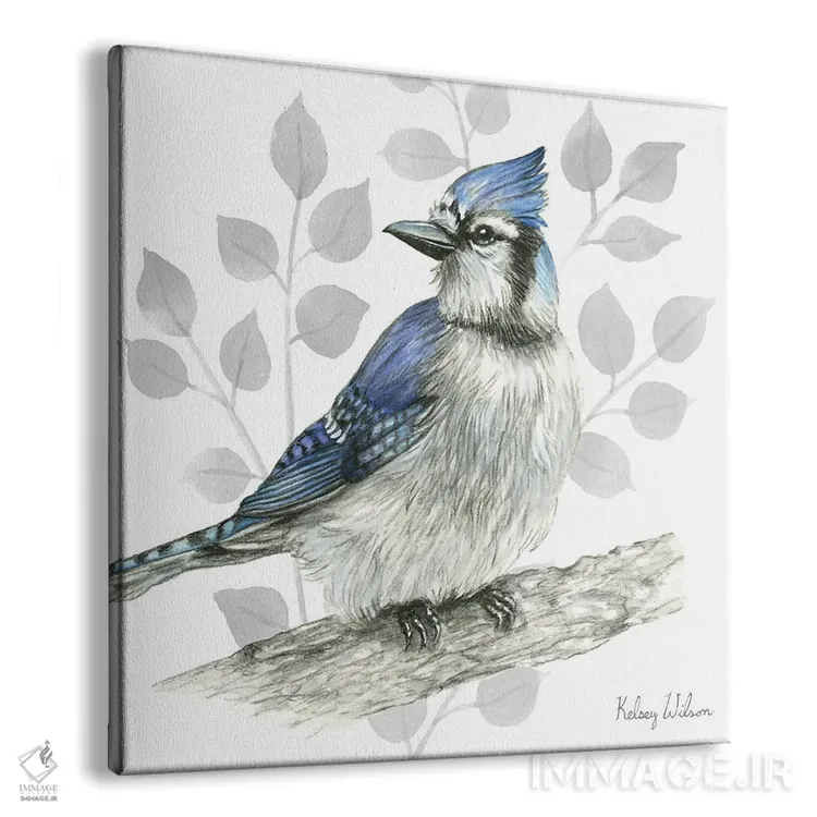 تابلو مدرن پرندگان حیاط پشتی اثر کلسی ویلسون - نمای پرسپکتیو محصول