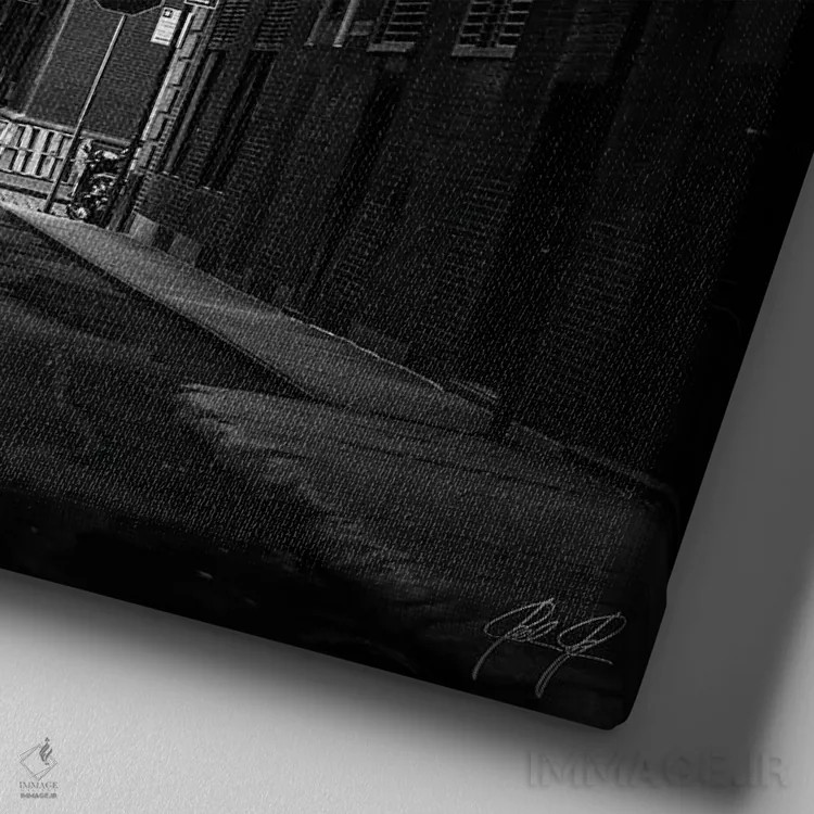 تابلو دکوراتیو ببر در نیویورک اثر کاترین فدرر - نمای نزدیک بافت بوم