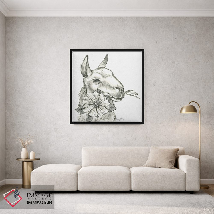 تابلو مدرن مزرعه آبرنگی XI - لاما ۲ اثر کلسی ویلسون - D1B