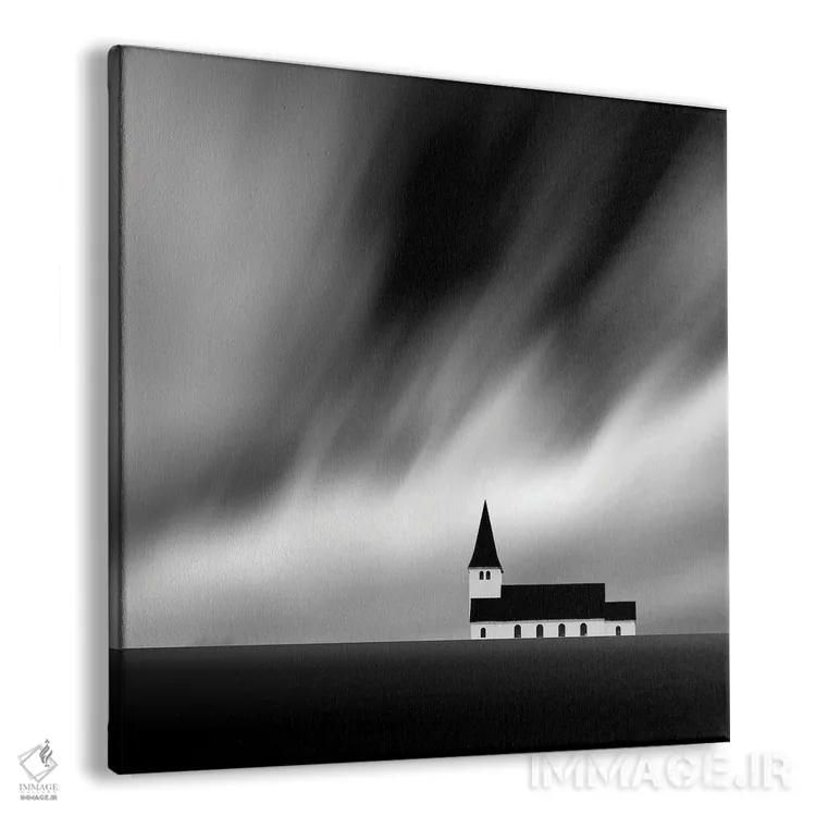 تابلو مینیمال کلیسای متروکه اثر کاترین فدرر - نمای پرسپکتیو محصول