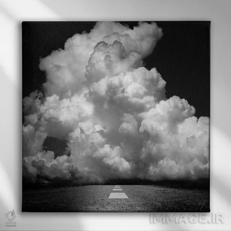 تابلو دکوراتیو جاده ای به نیروانا اثر کاترین فدرر - نمای روبهرو روی دیوار