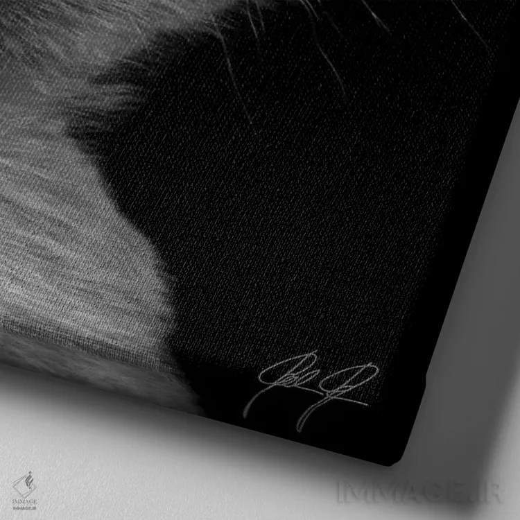 تابلو دکوراتیو بععع اثر کاترین فدرر - نمای نزدیک بافت بوم