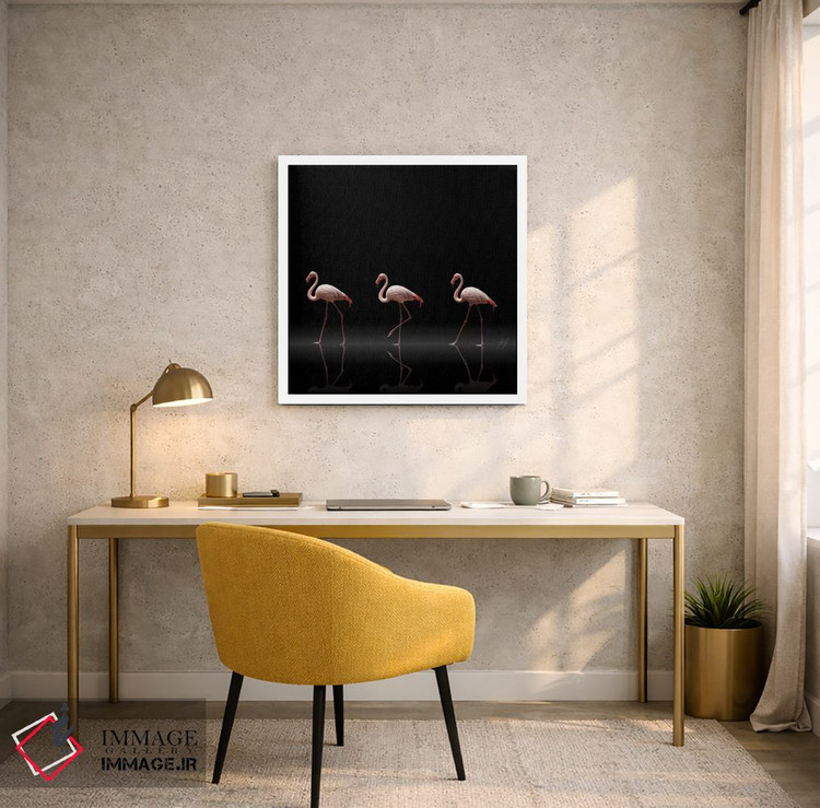 تابلو دکوراتیو رژه فلامینگوها اثر کاترین فدرر - D5W