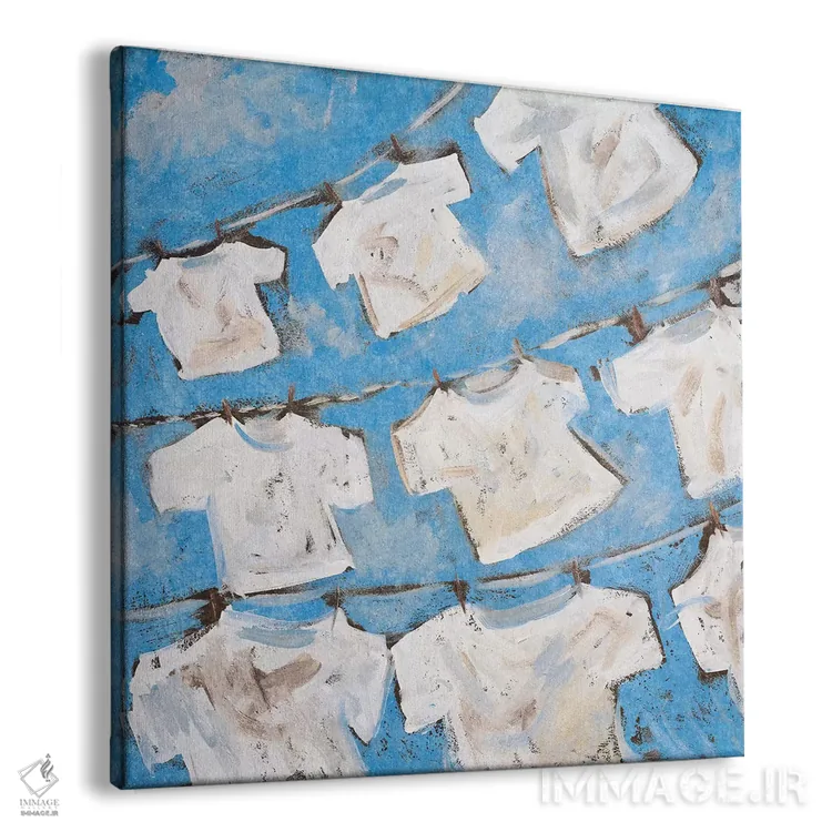 تابلو دکوراتیو کتان خشک II اثر کینگزلی - نمای پرسپکتیو محصول