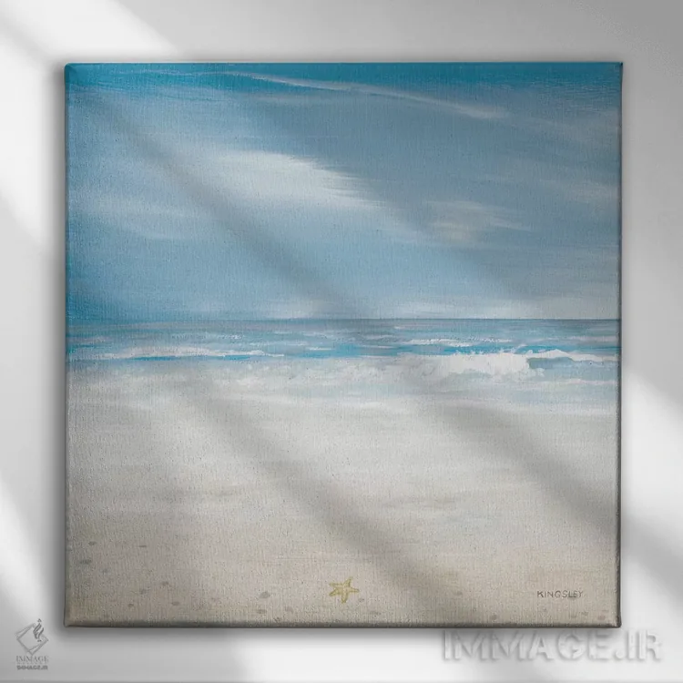 تابلو دکوراتیو روزهای مه آلود ساحلی II اثر کینگزلی - نمای روبهرو روی دیوار