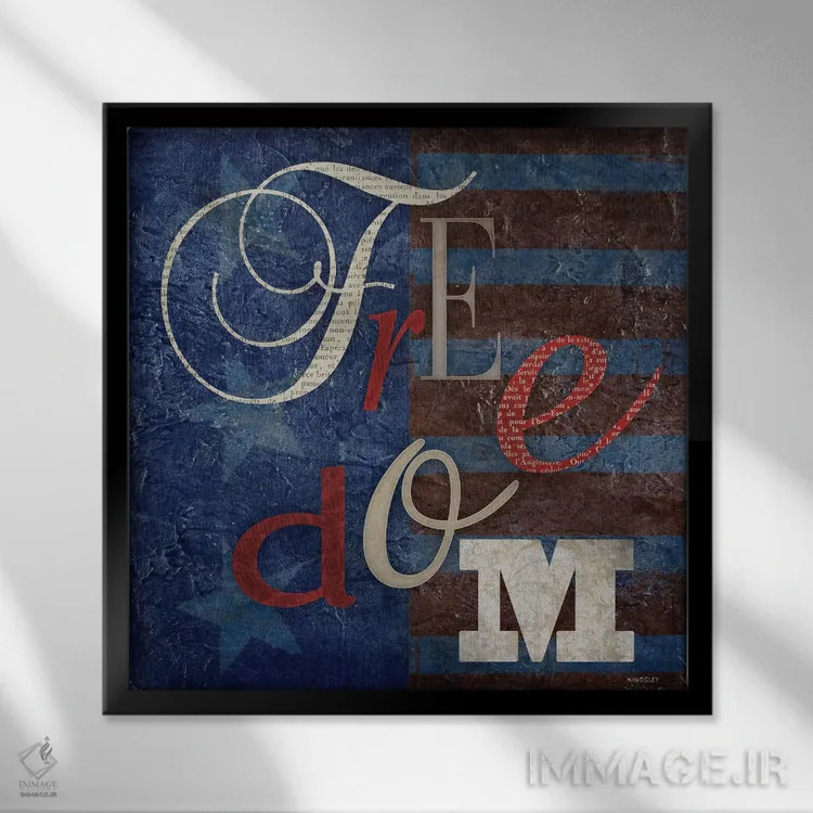 تابلو دکوراتیو آزادی اثر کینگزلی - نمای قابدار مشکی