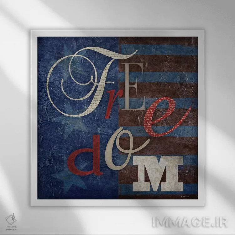 تابلو دکوراتیو آزادی اثر کینگزلی - نمای قابدار سفید