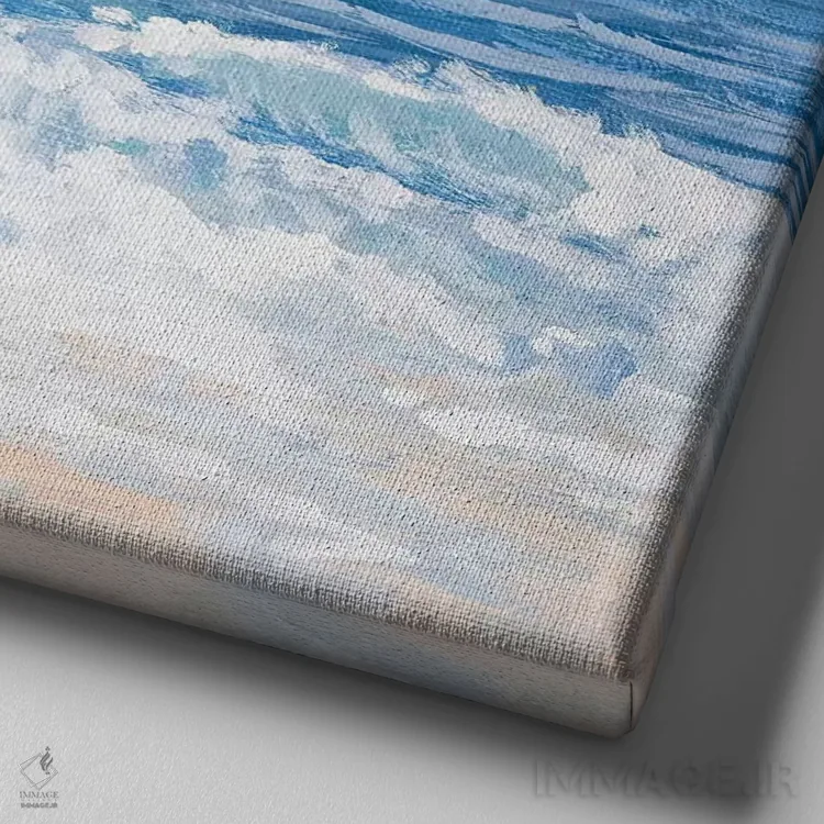 تابلو دکوراتیو امواج I اثر کینگزلی - نمای نزدیک بافت بوم