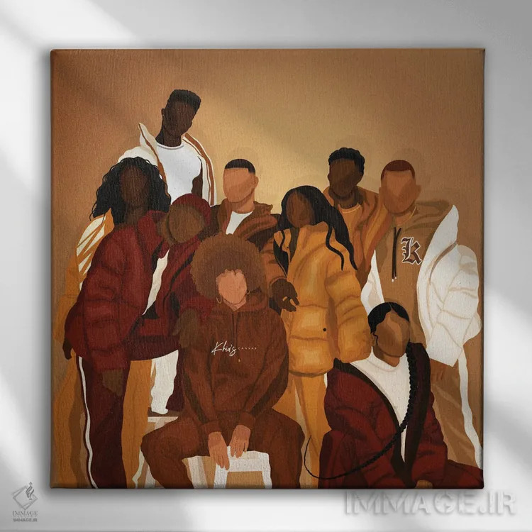 تابلو دکوراتیو دوست هایت چی؟ اثر خیا ای - نمای روبهرو روی دیوار