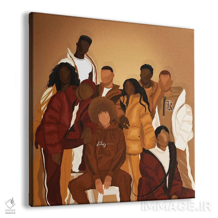 تابلو دکوراتیو دوست هایت چی؟ اثر خیا ای - نمای پرسپکتیو محصول