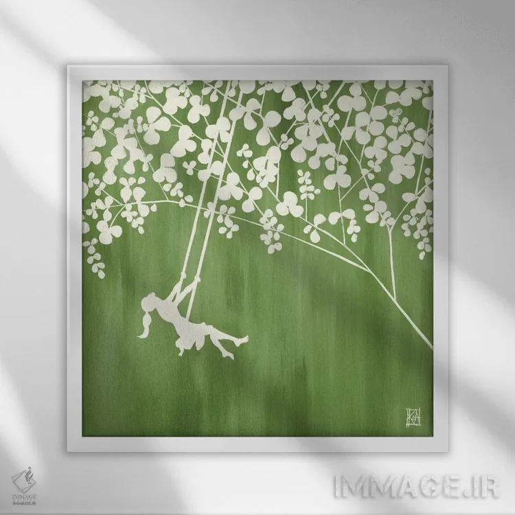 تابلو دکوراتیو تابستان در کلبه I اثر کلسی هوchstatter - نمای قابدار سفید