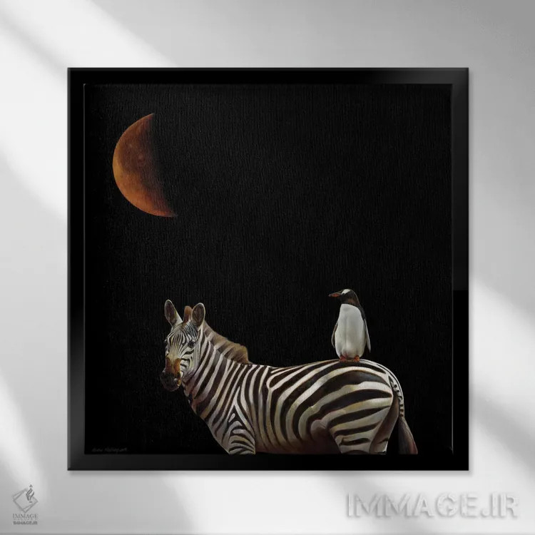 تابلو دکوراتیو زیارت اثر کارن هالینگزورث - نمای قابدار مشکی