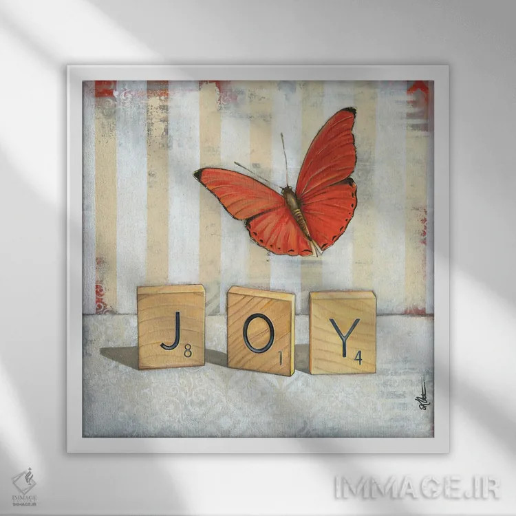 تابلو دکوراتیو حرف سه تایی اثر کی. آرتور - نمای قابدار سفید