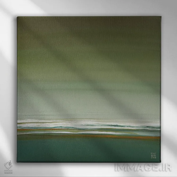 تابلو انتزاعی اواسط صبح II اثر کلسی هوchstatter - نمای روبهرو روی دیوار