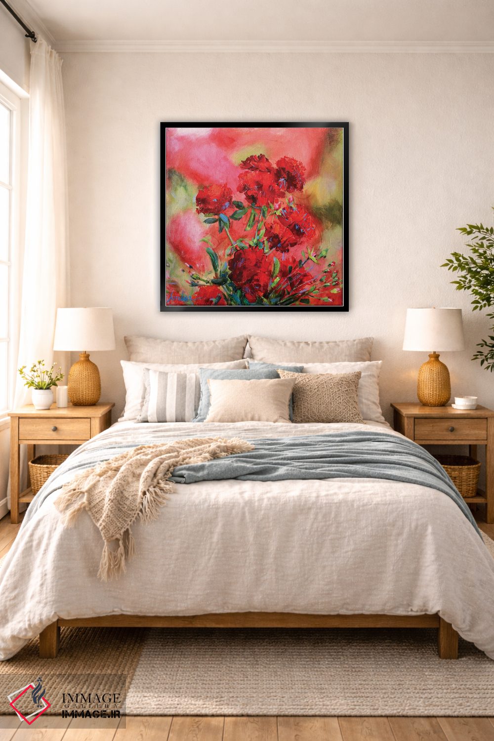 تابلو دکوراتیو رزهای قرمز اثر خانلار اسدالله یف - D6B