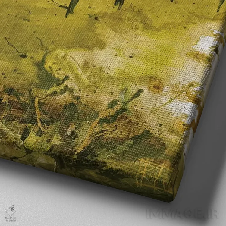 تابلو انتزاعی پارک گریفیث II اثر کلسی هوchstatter - نمای نزدیک بافت بوم