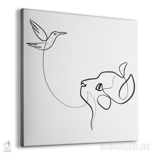 تابلو مینیمال برخورد نزدیک اثر باور کی - نمای پرسپکتیو محصول