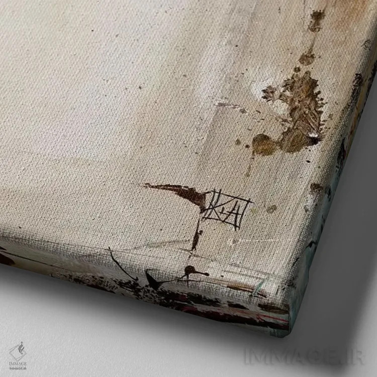 تابلو دکوراتیو نقش اثر کلسی هوchstatter - نمای نزدیک بافت بوم