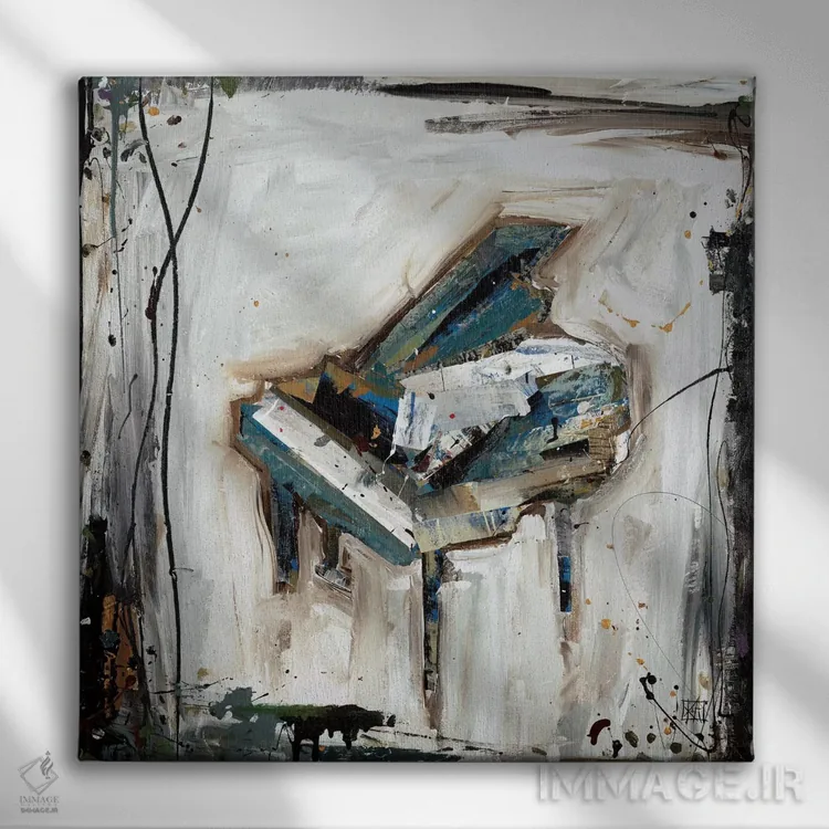 تابلو مدرن نقش پیانو اثر کلسی هوchstatter - نمای روبهرو روی دیوار