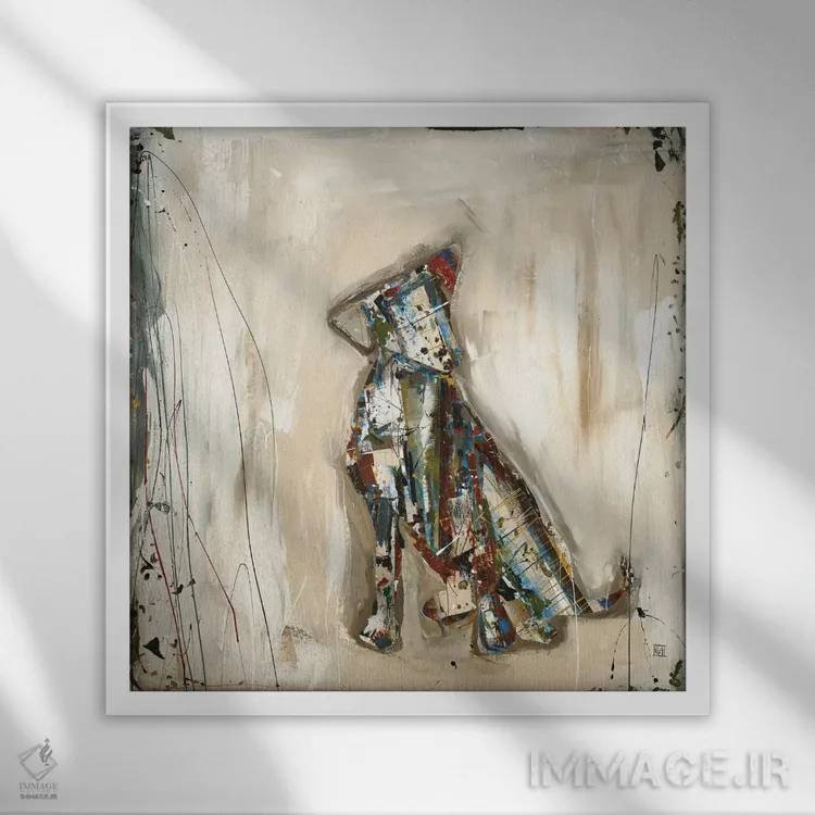 تابلو انتزاعی توله اثر کلسی هوchstatter - نمای قابدار سفید