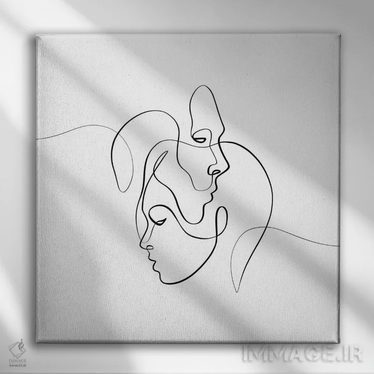 تابلو مینیمال نزدیک تر اثر باور کی - نمای روبهرو روی دیوار