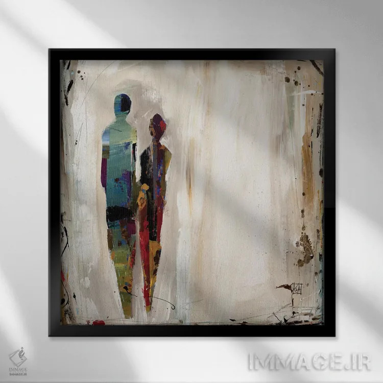 تابلو دکوراتیو نقش اثر کلسی هوchstatter - نمای قابدار مشکی