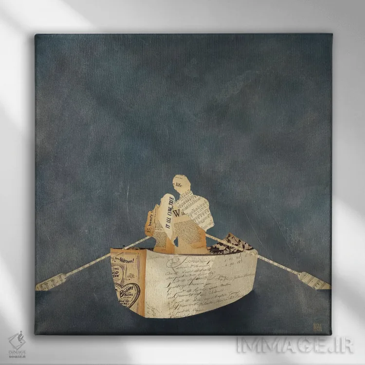 تابلو دکوراتیو در دل آبی اثر کلسی هوchstatter - نمای روبهرو روی دیوار