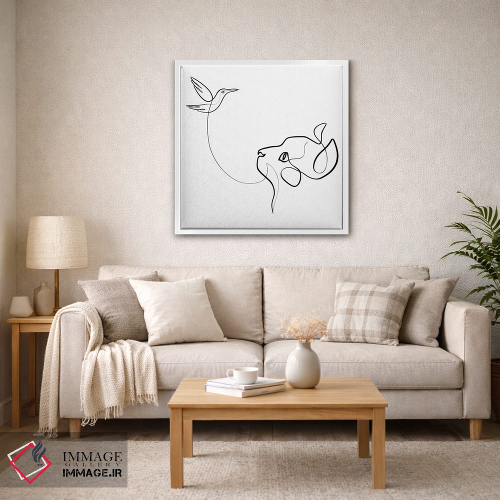 تابلو مینیمال برخورد نزدیک اثر باور کی - D2W