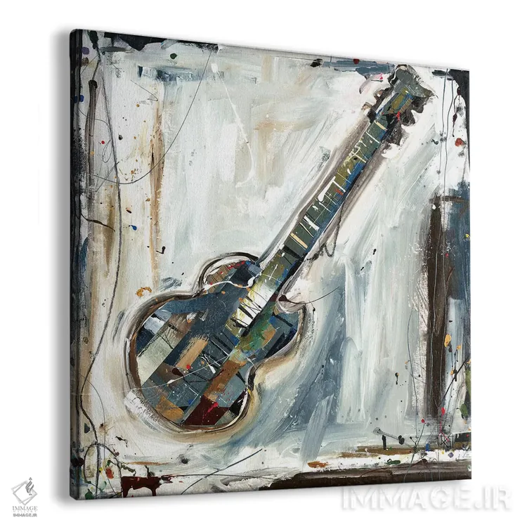 تابلو دکوراتیو نقش گیتار اثر کلسی هوchstatter - نمای پرسپکتیو محصول