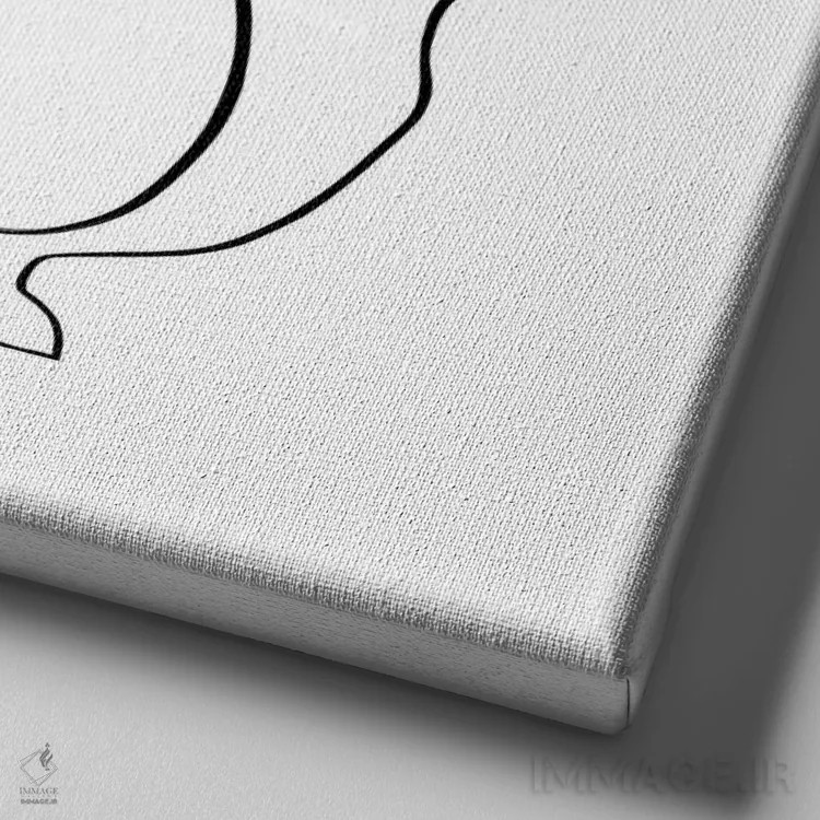 تابلو مینیمال کورگی اثر باور کی - نمای نزدیک بافت بوم