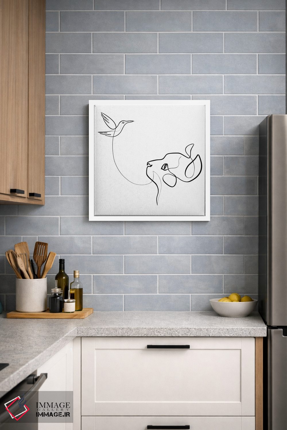 تابلو مینیمال برخورد نزدیک اثر باور کی - D4W