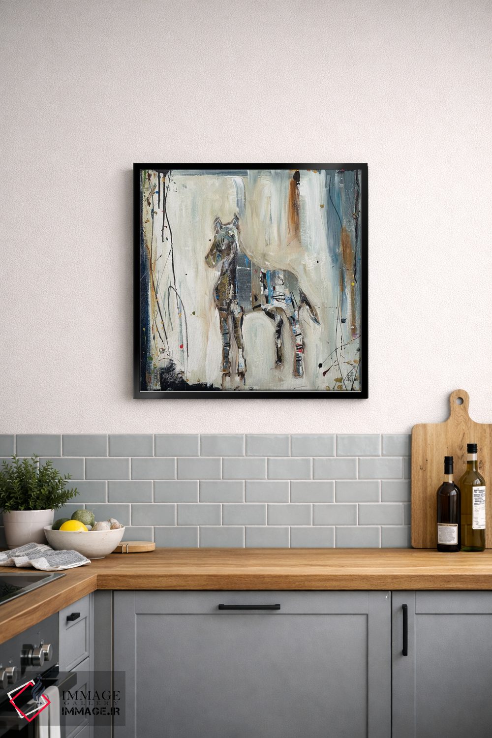 تابلو انتزاعی نقش اسب اثر کلسی هوchstatter - D6B