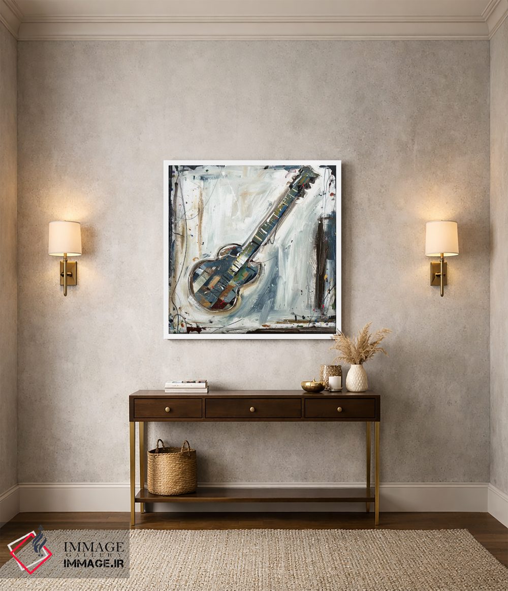 تابلو دکوراتیو نقش گیتار اثر کلسی هوchstatter - D1W