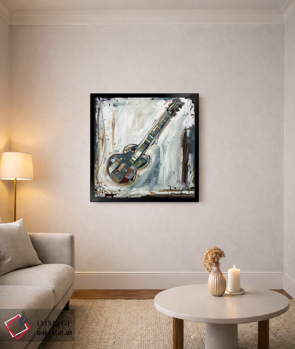 تابلو دکوراتیو نقش گیتار اثر کلسی هوchstatter - D4B