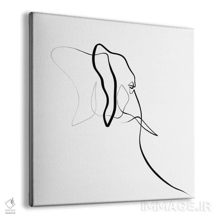 تابلو مینیمال فیل I اثر باور کی - نمای پرسپکتیو محصول