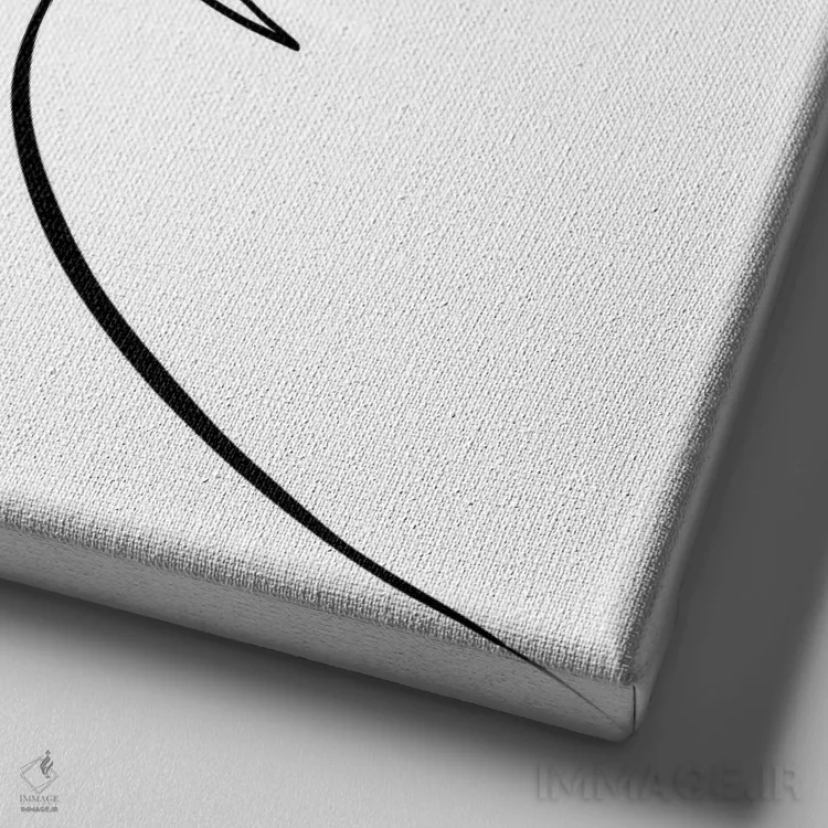 تابلو مینیمال فیل I اثر باور کی - نمای نزدیک بافت بوم