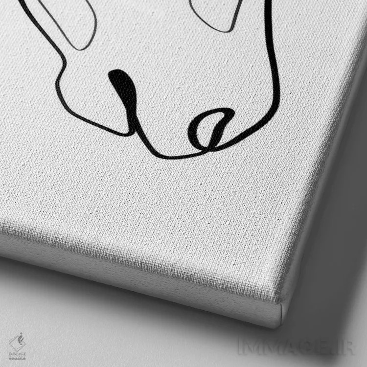 تابلو مینیمال اسب I اثر باور کی - نمای نزدیک بافت بوم