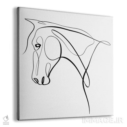 تابلو مینیمال اسب III اثر باور کی - نمای پرسپکتیو محصول