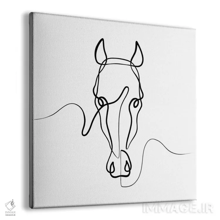 تابلو مینیمال اسب II اثر باور کی - نمای پرسپکتیو محصول