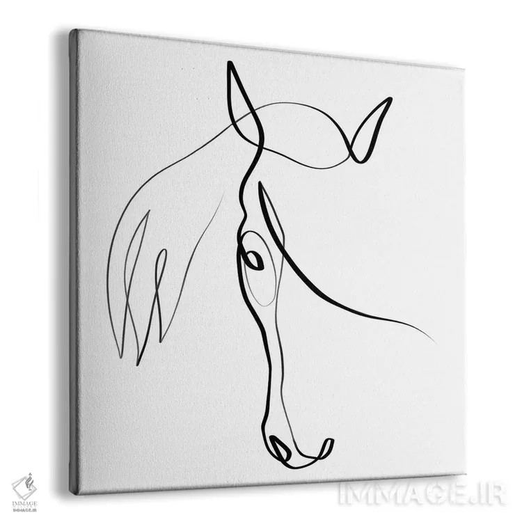 تابلو مینیمال اسب IV اثر باور کی - نمای پرسپکتیو محصول