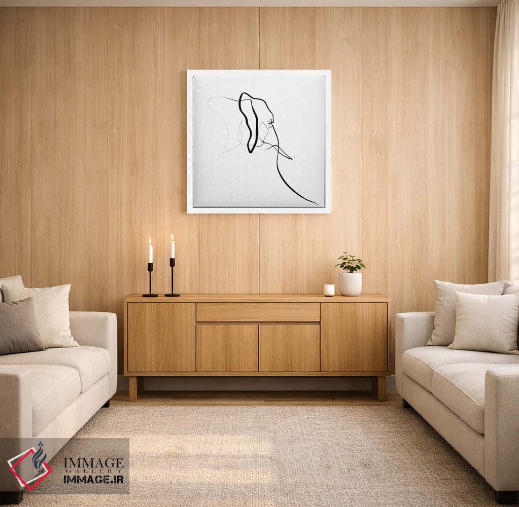 تابلو مینیمال فیل I اثر باور کی - D1W