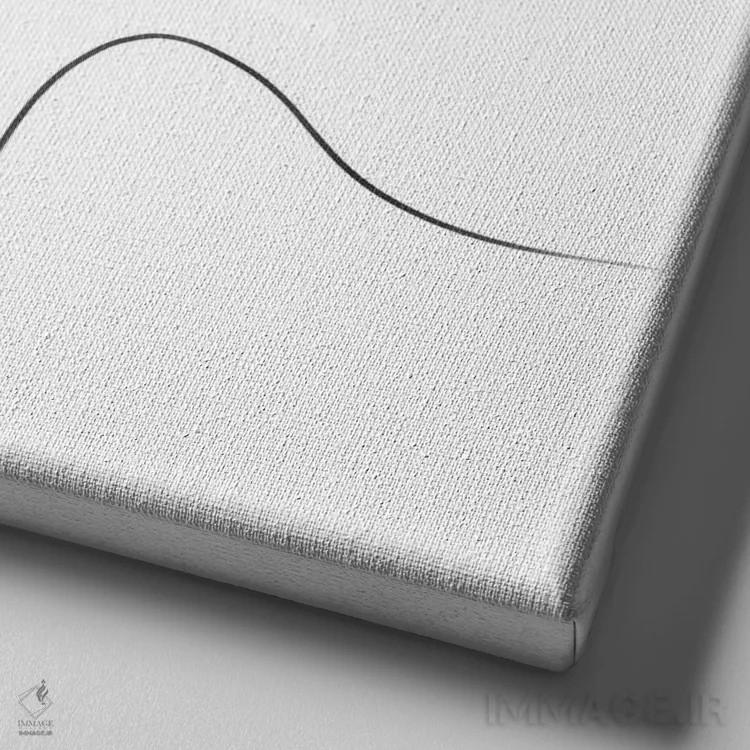 تابلو مینیمال اسب II اثر باور کی - نمای نزدیک بافت بوم