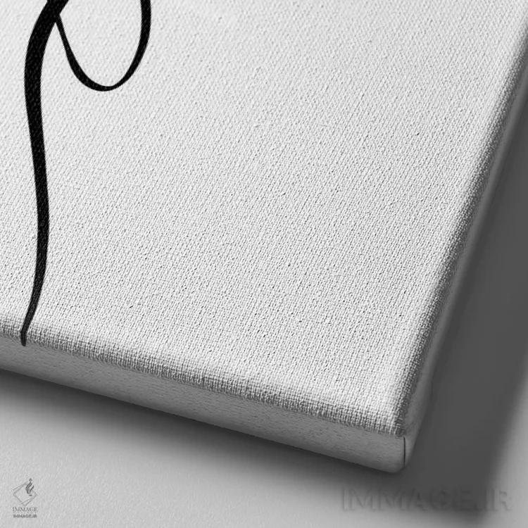 تابلو مینیمال اسب III اثر باور کی - نمای نزدیک بافت بوم