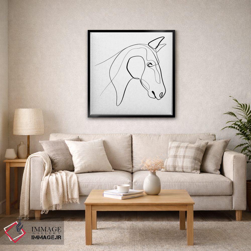 تابلو مینیمال اسب I اثر باور کی - D4B
