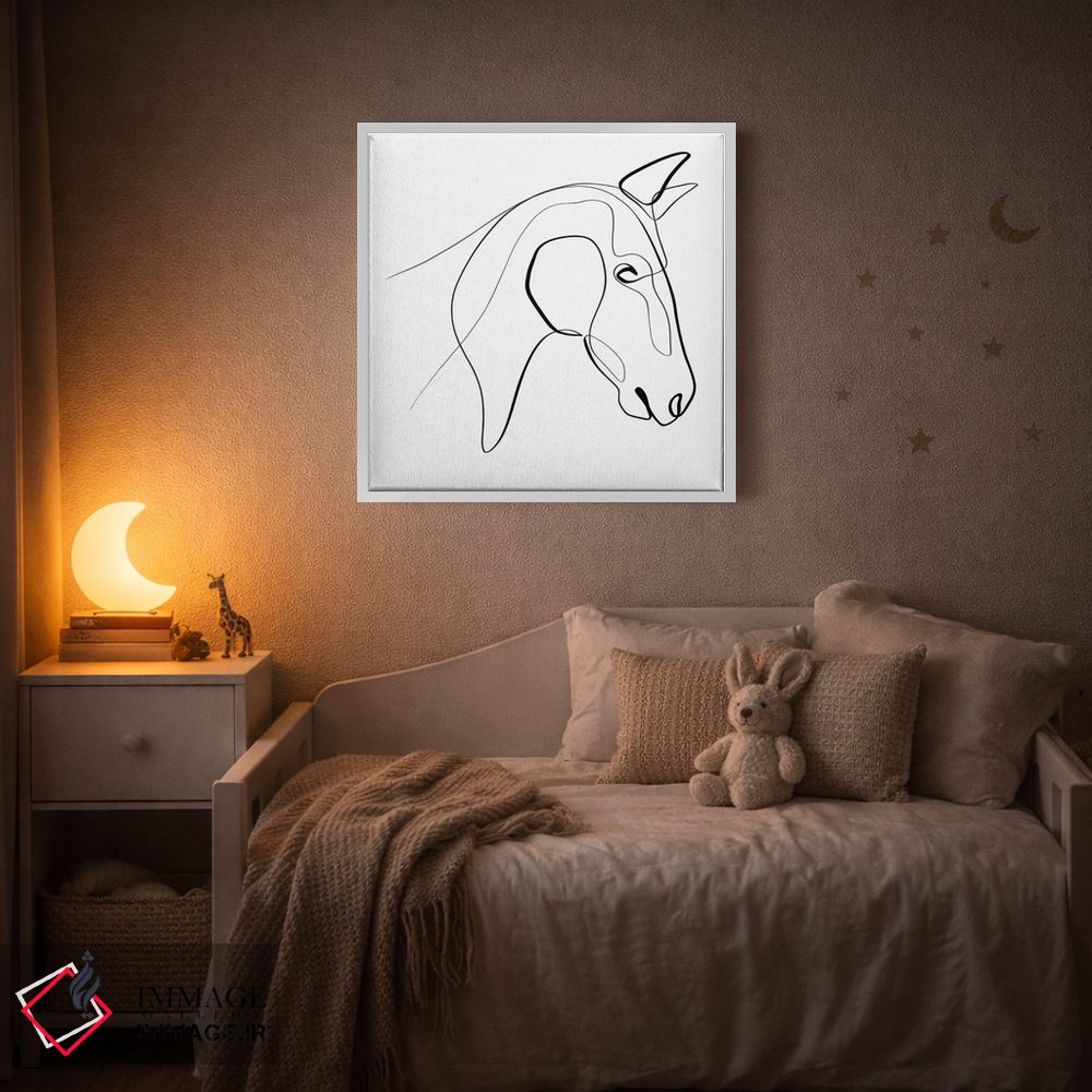 تابلو مینیمال اسب I اثر باور کی - D3W